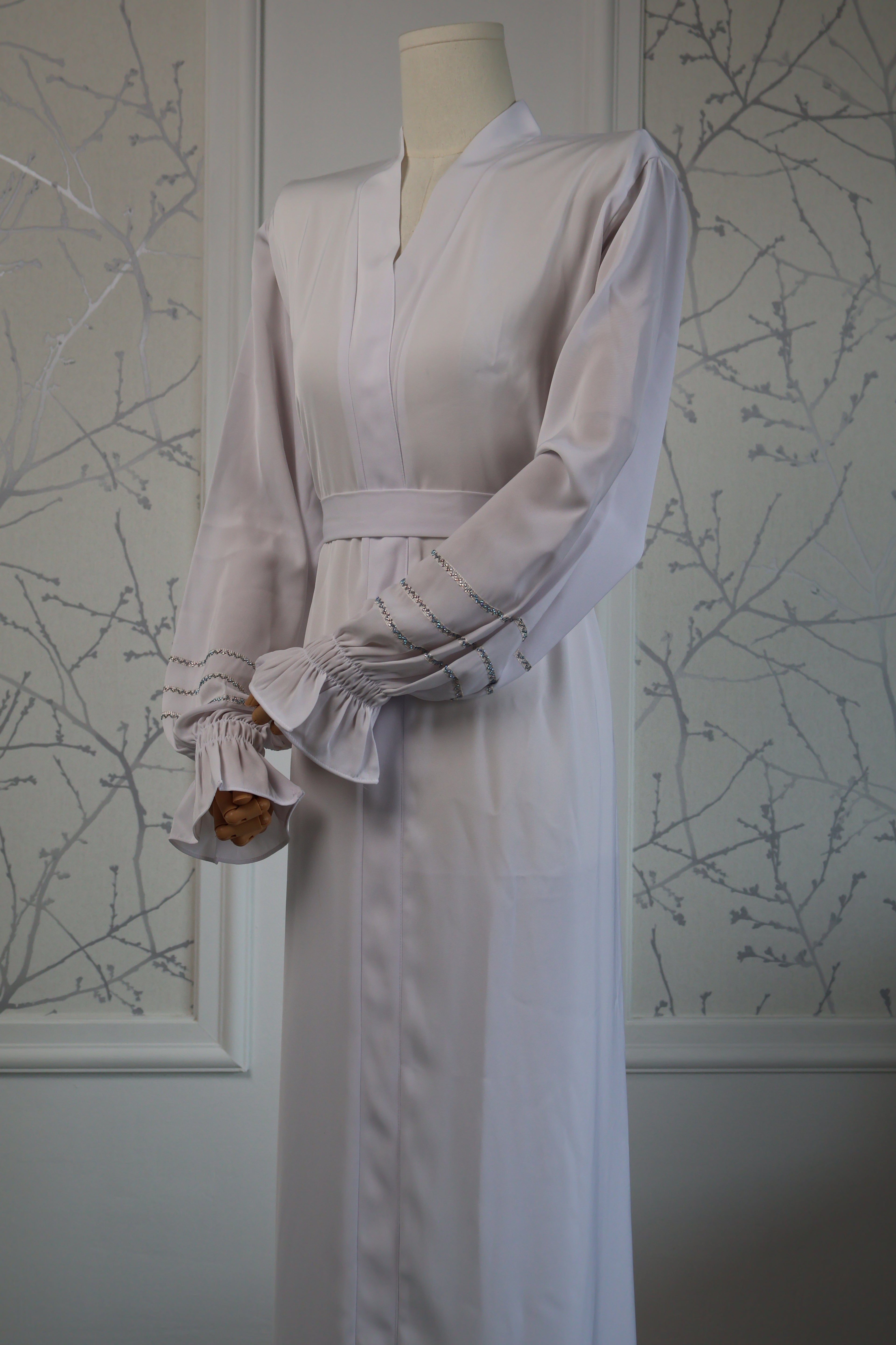 Abaya Noor – detailopname stof en afwerking – HBYA